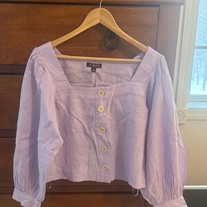 J. Crew Light Purple Blouse with Button Detail